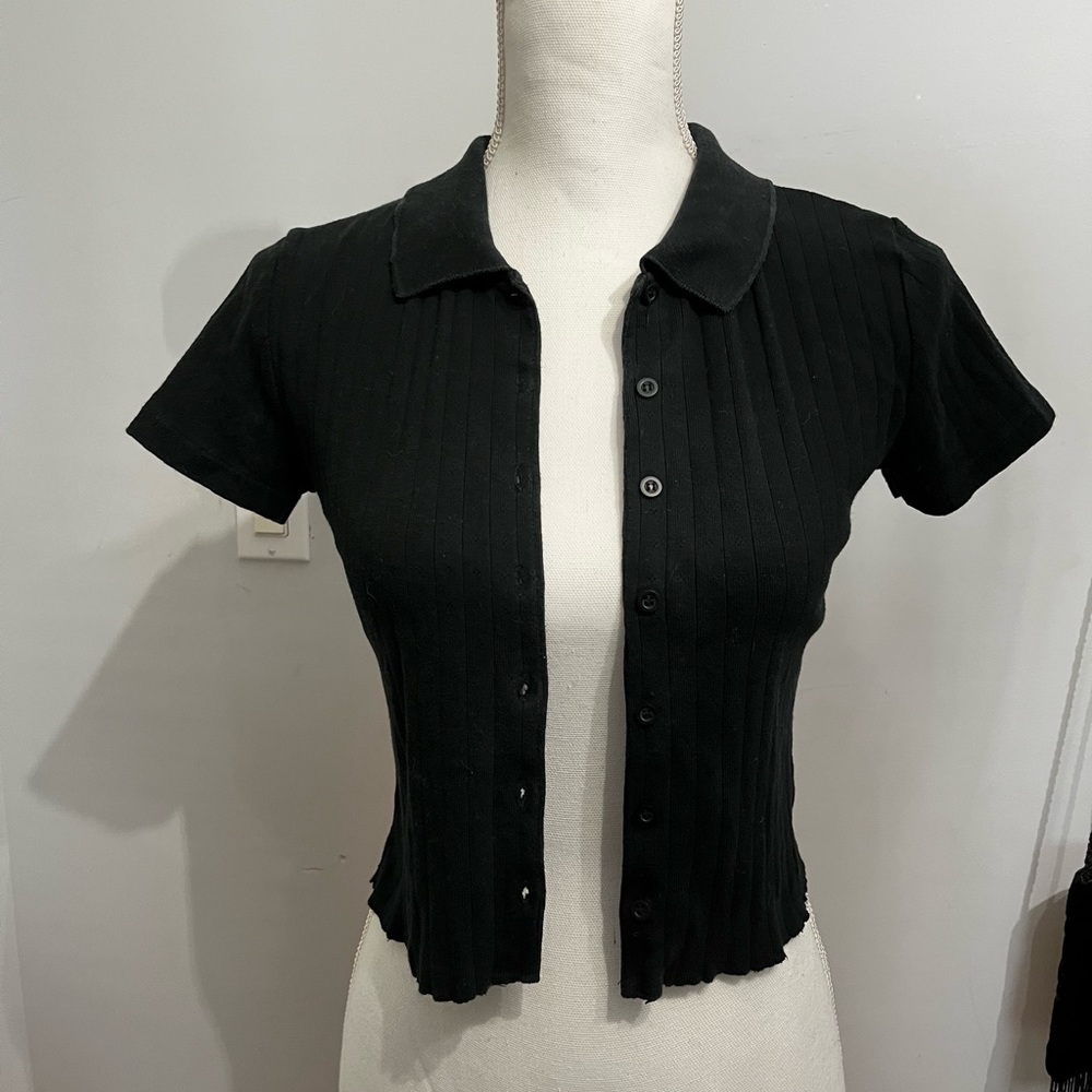 Brandy Melville Collared Button Down Short Sleeve - image 3